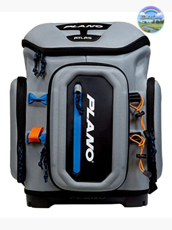 Plano Atlas EVA Construction Waterproof Base Tackle Bag with  Tackle Fishing Backpack, EVA Material, Includes 3 StowAway Utility Boxes,